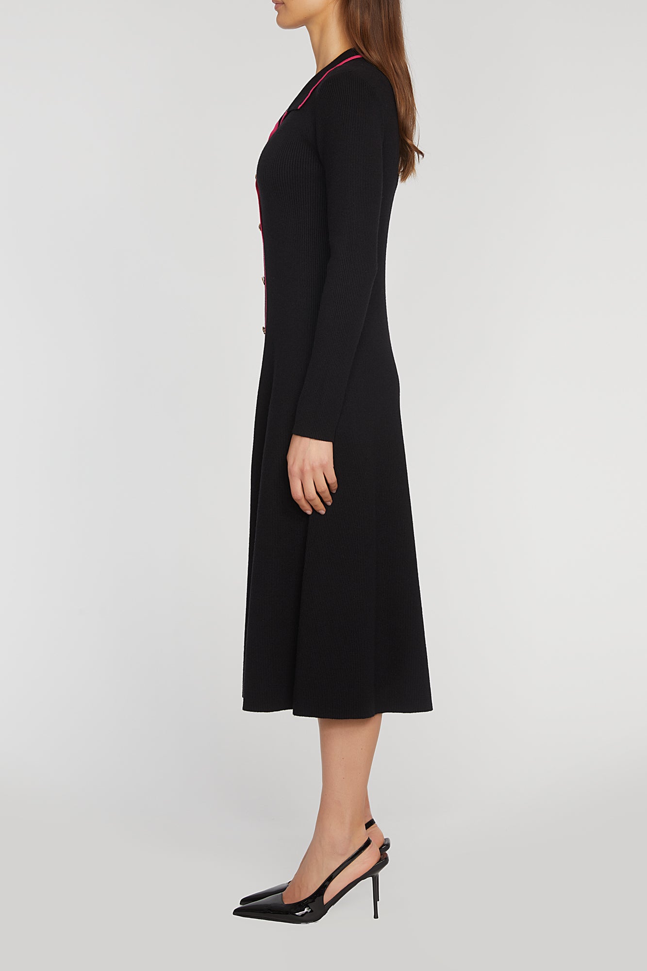 THE NADIA BUTTON FRONT SWEATER DRESS