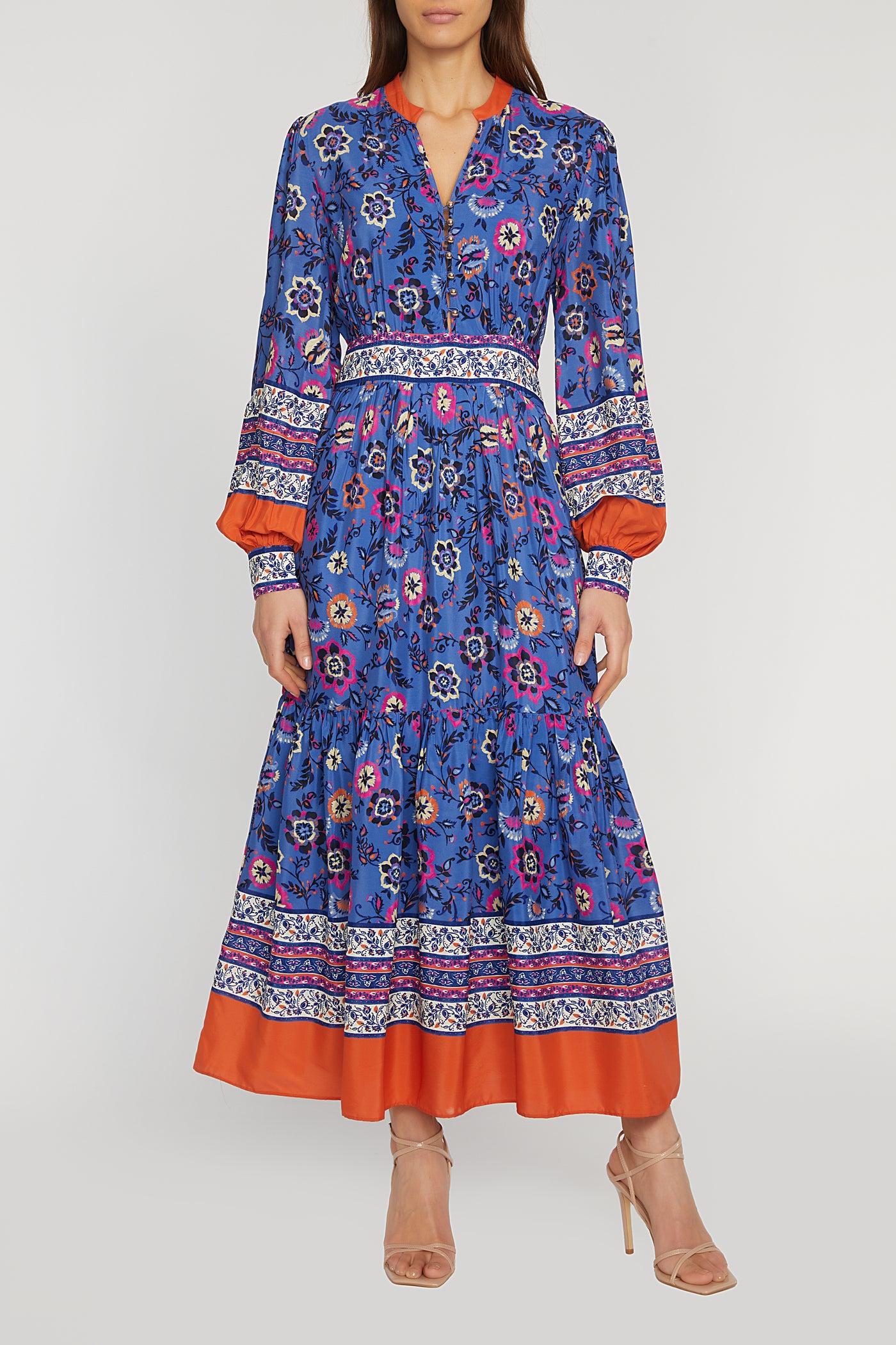 THE ANNALEISE SILK PRINTED DRESS