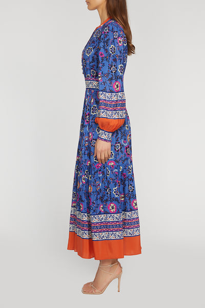 THE ANNALEISE SILK PRINTED DRESS