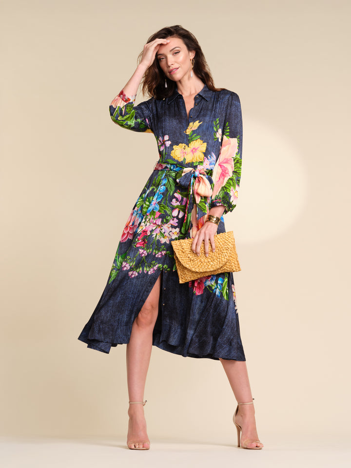 ETR61205 THE JOHANNA DENIM GARDEN DRESS