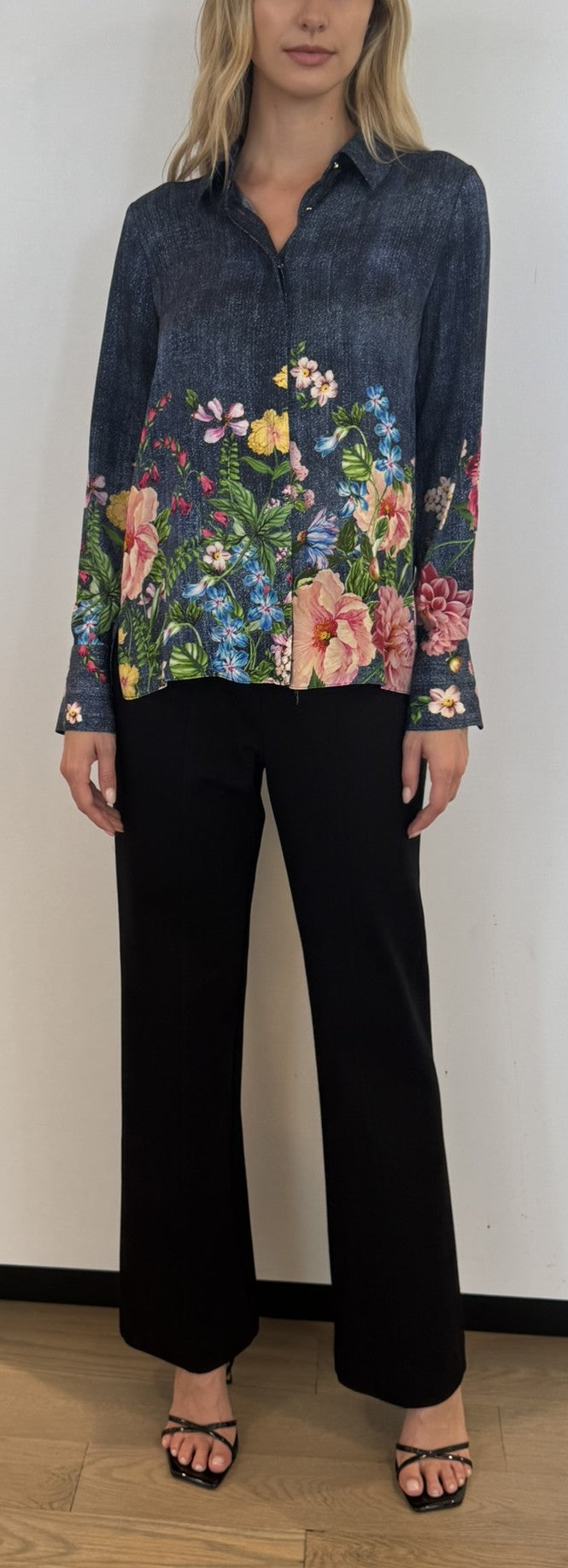 ETR61206 THE JOHANNA DENIM GARDEN BLOUSE