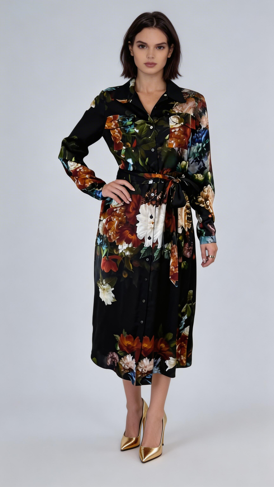 The Kataleya Silk Printed Dress - ETR64208