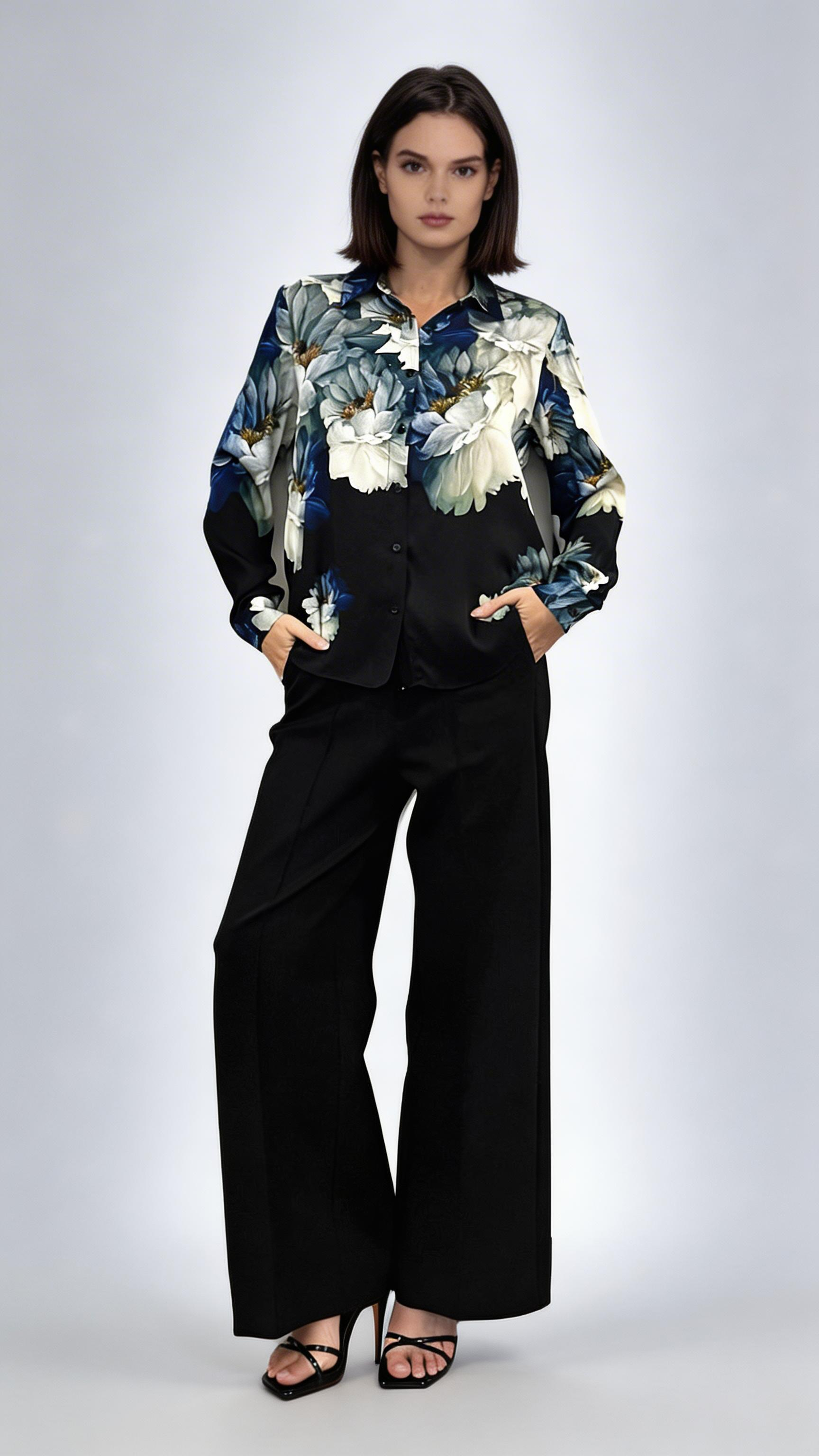 The Madeline Silk Printed Blouse - ETR64210