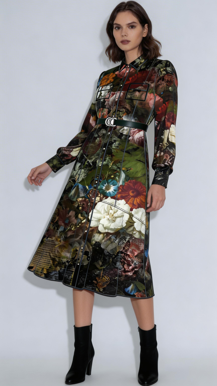 The Mika Silk Printed Dress - ETR64237