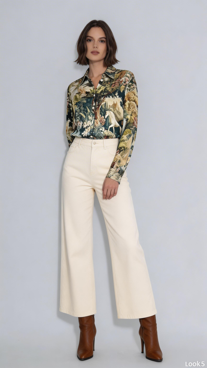 The Madeline Silk Printed Blouse - ETR64243