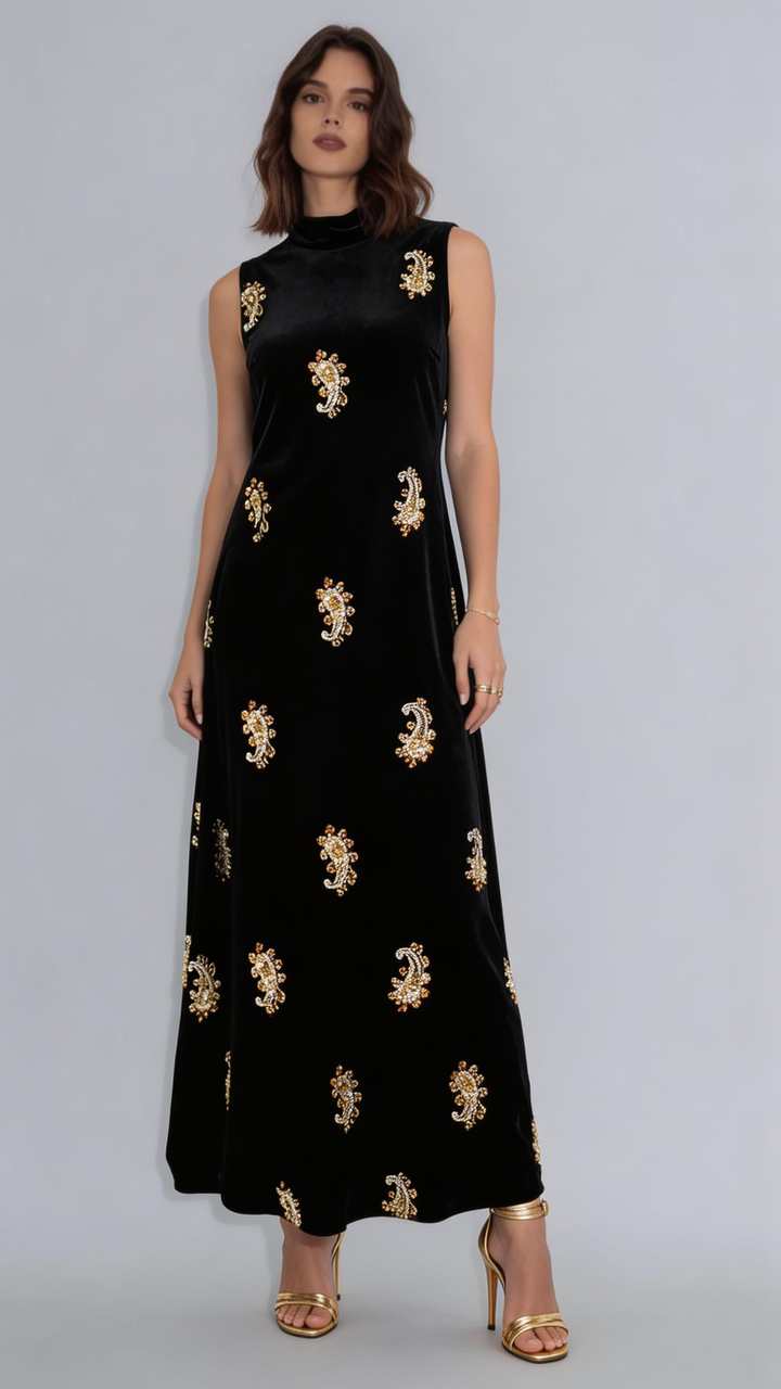 The Vani Velvet Dress - ETR64263