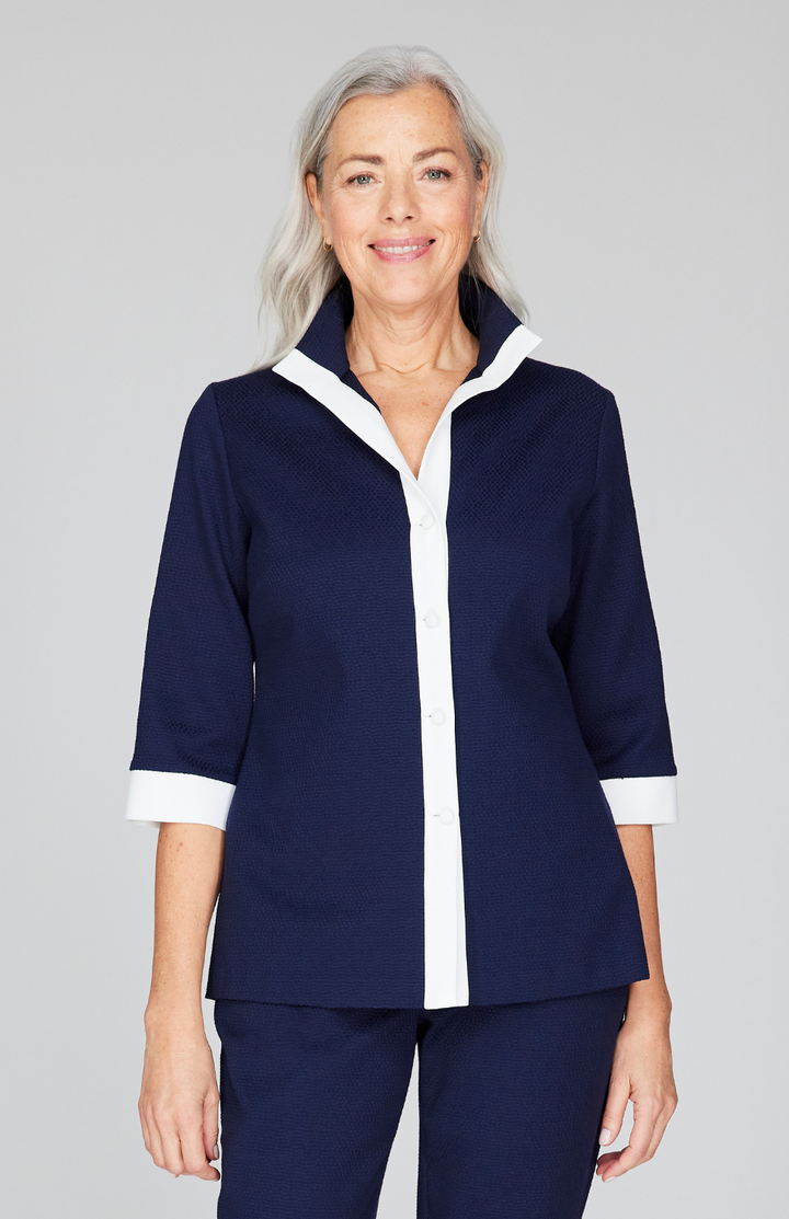 Pique High Neck Shirt