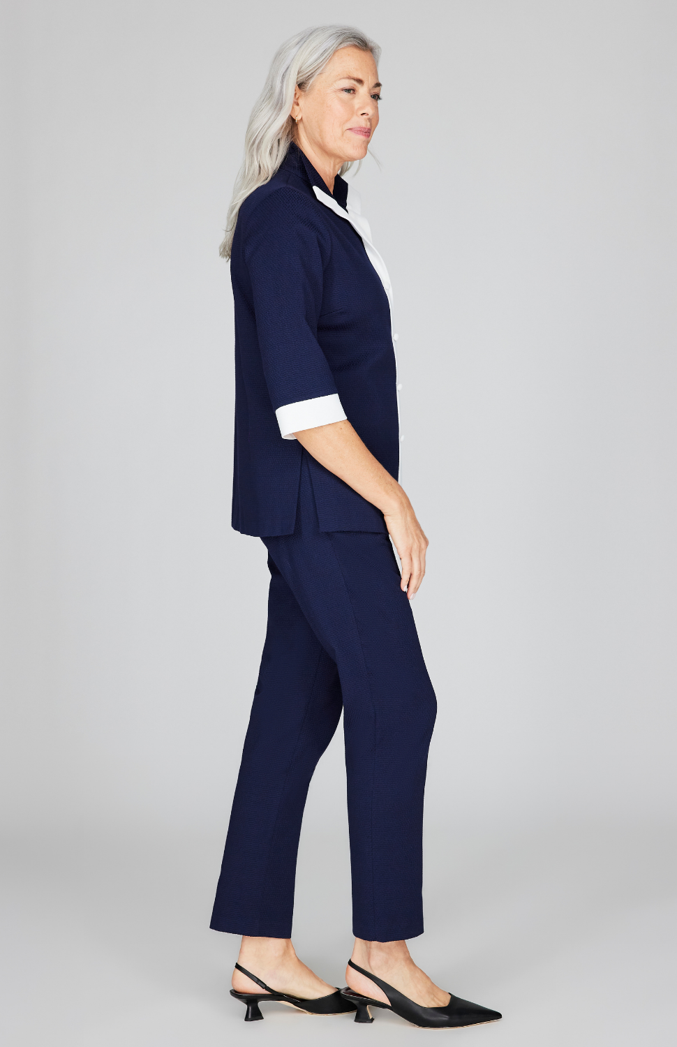 Pique Narrow Crop Pant w/ Pockets