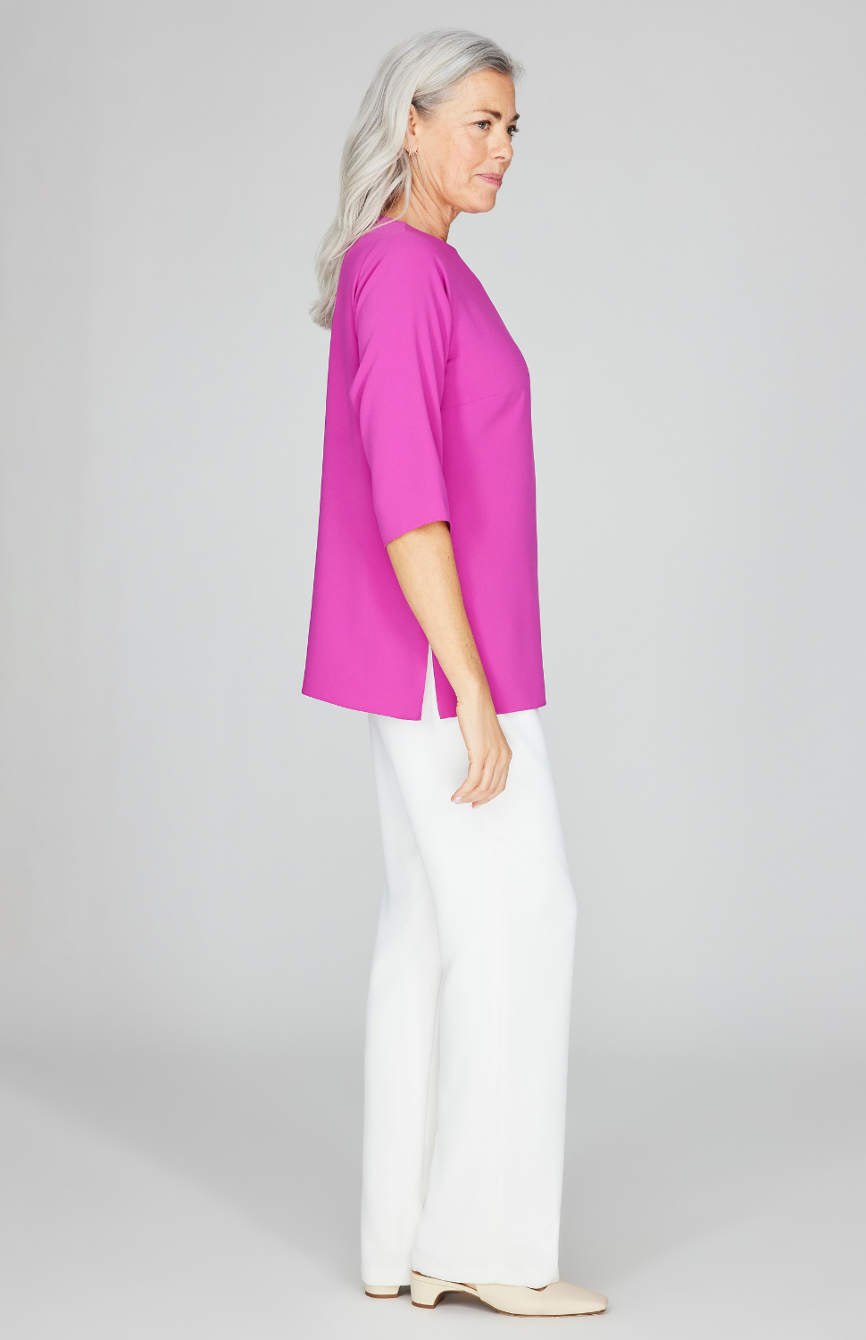 Lustrous Crepe 3/4 Sleeve Blouse