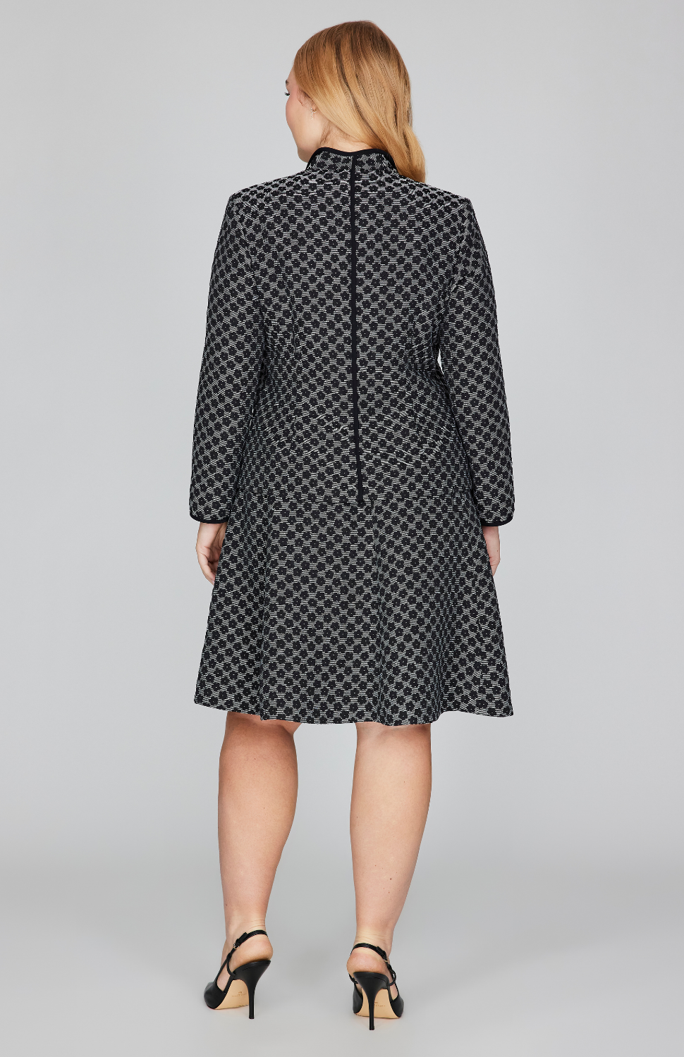 Textured Floral Jacquard Wing Collar Jacket