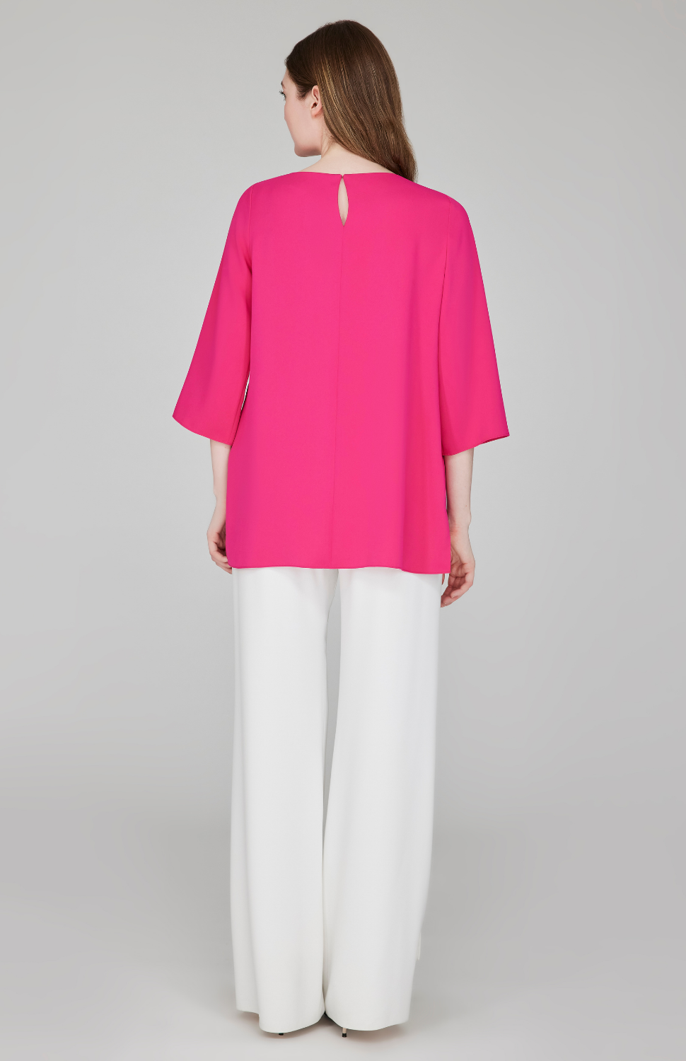 Lustrous Crepe Double Layer Tunic