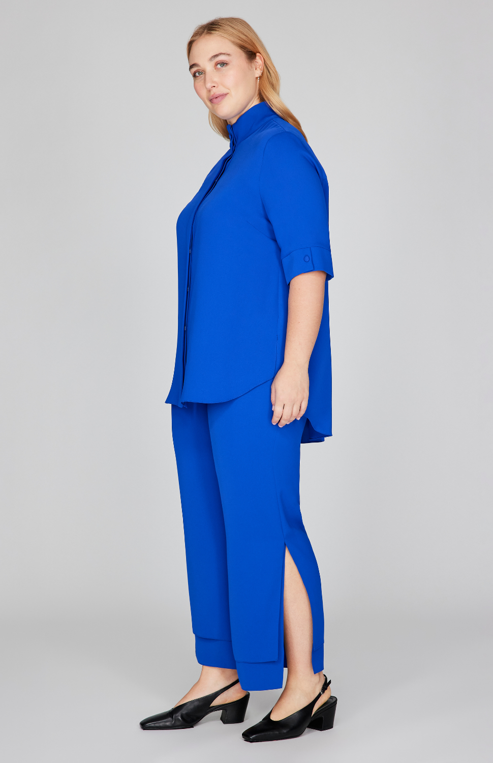 Lustrous Crepe Double Layer Pant