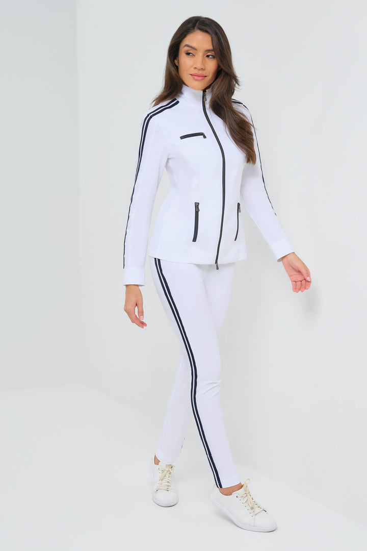 Luli Stripe Performance Cotton Skinny Pant