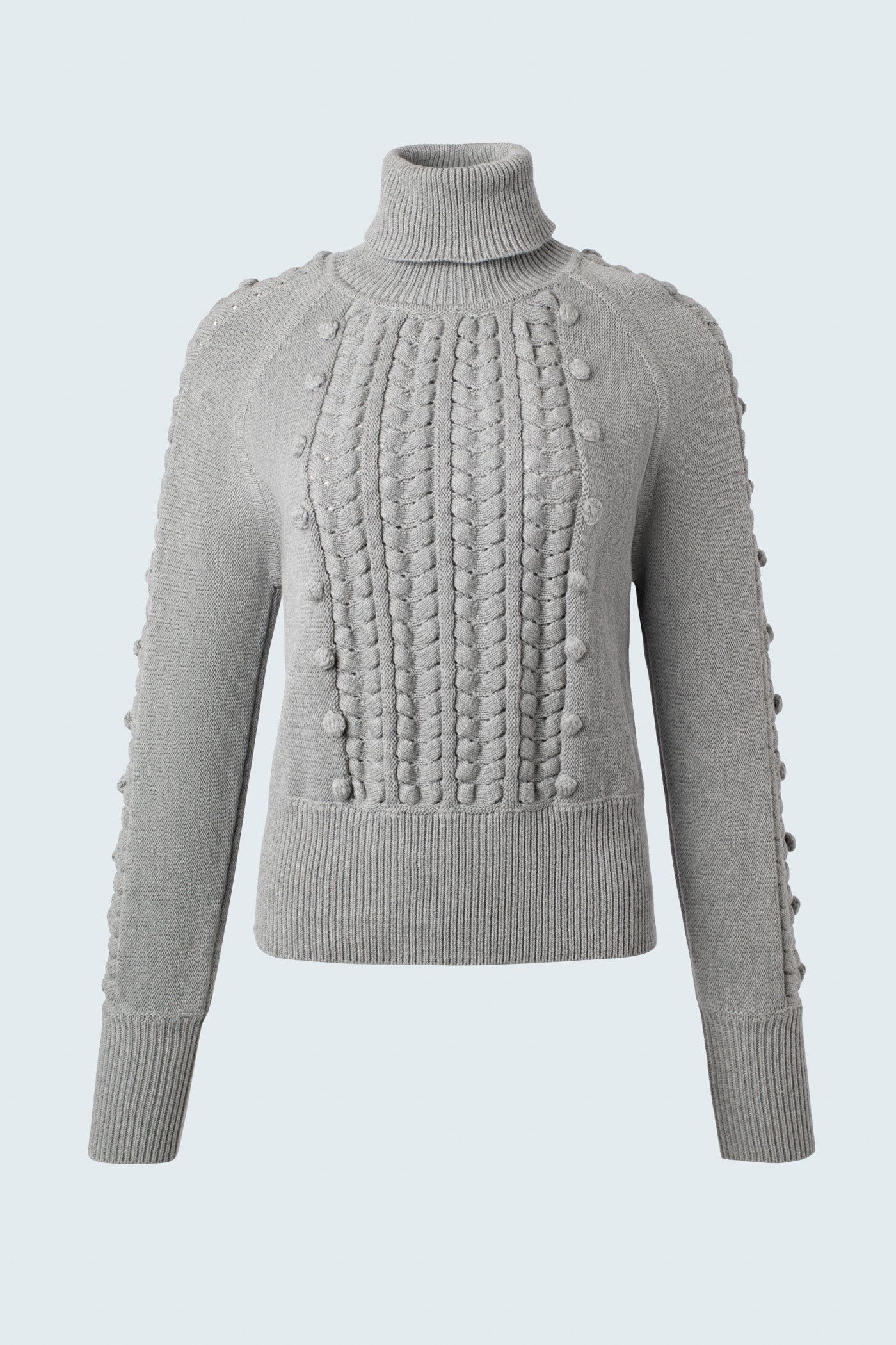 Multi textured long sleeve sweater