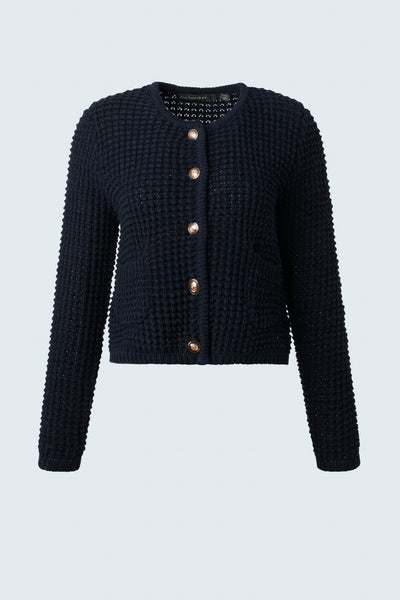 Cropped textured Chanel cardigan