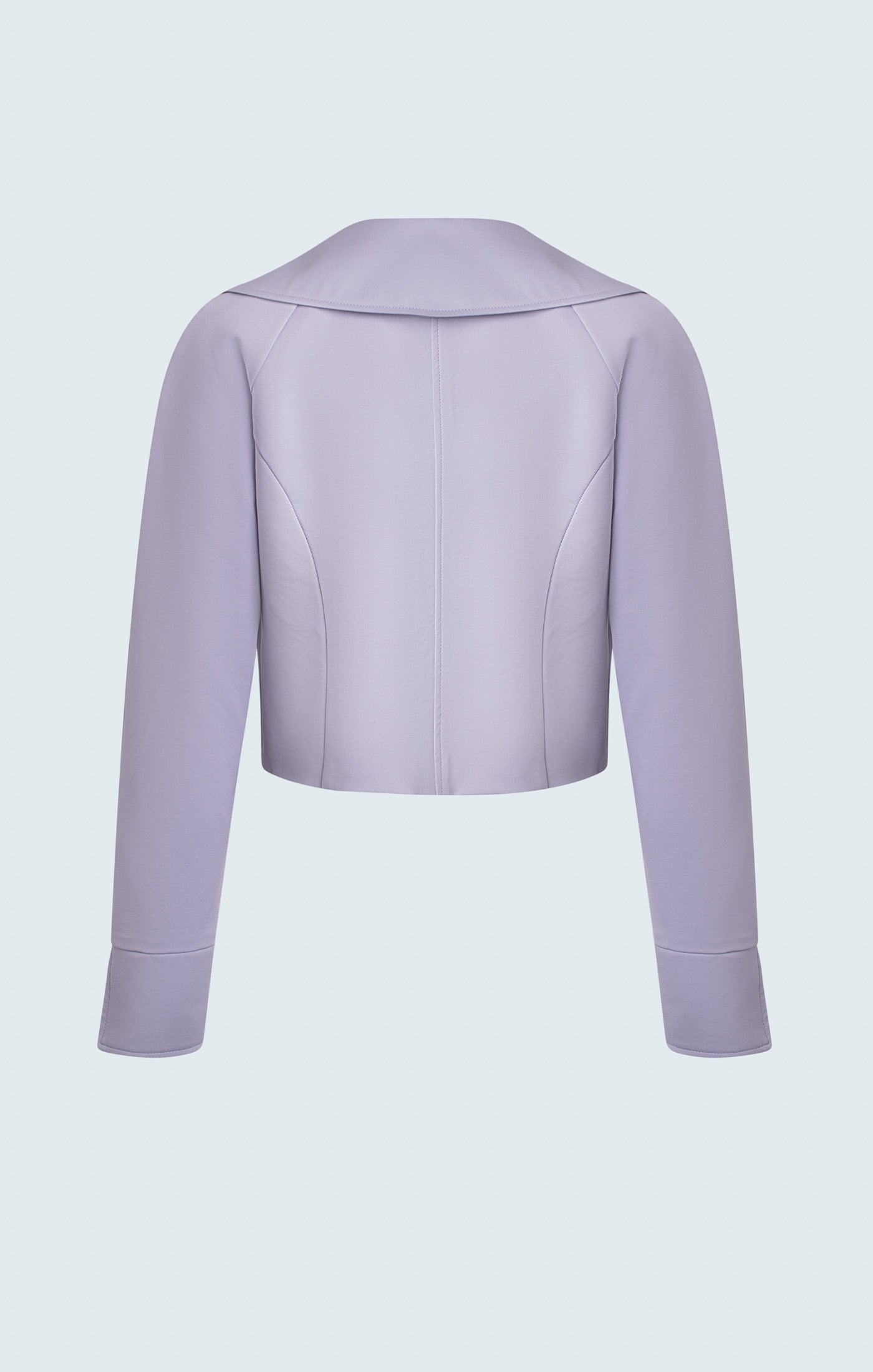 Crop jacket with storm flap