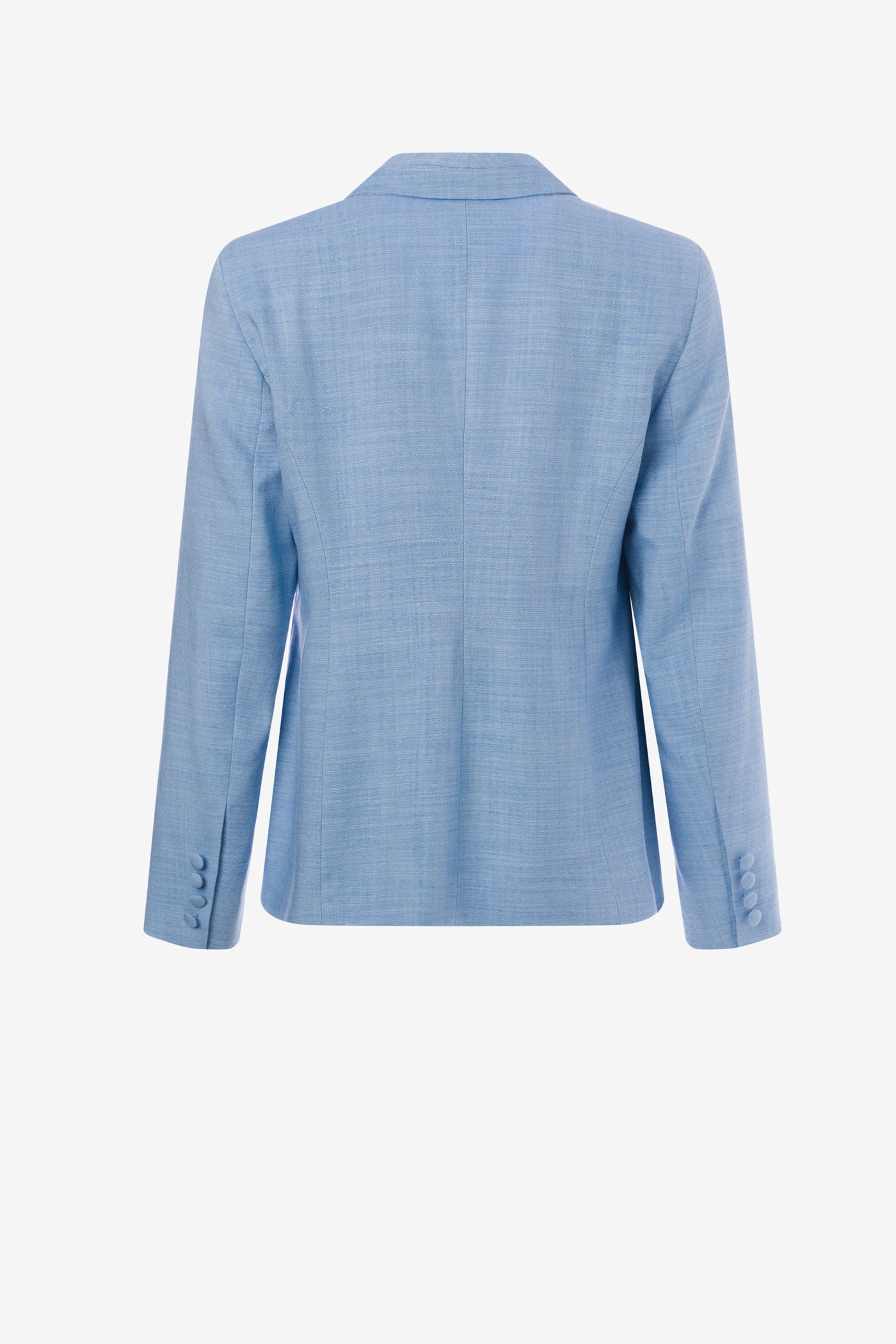 Peak lapel jacket stitched collar detail