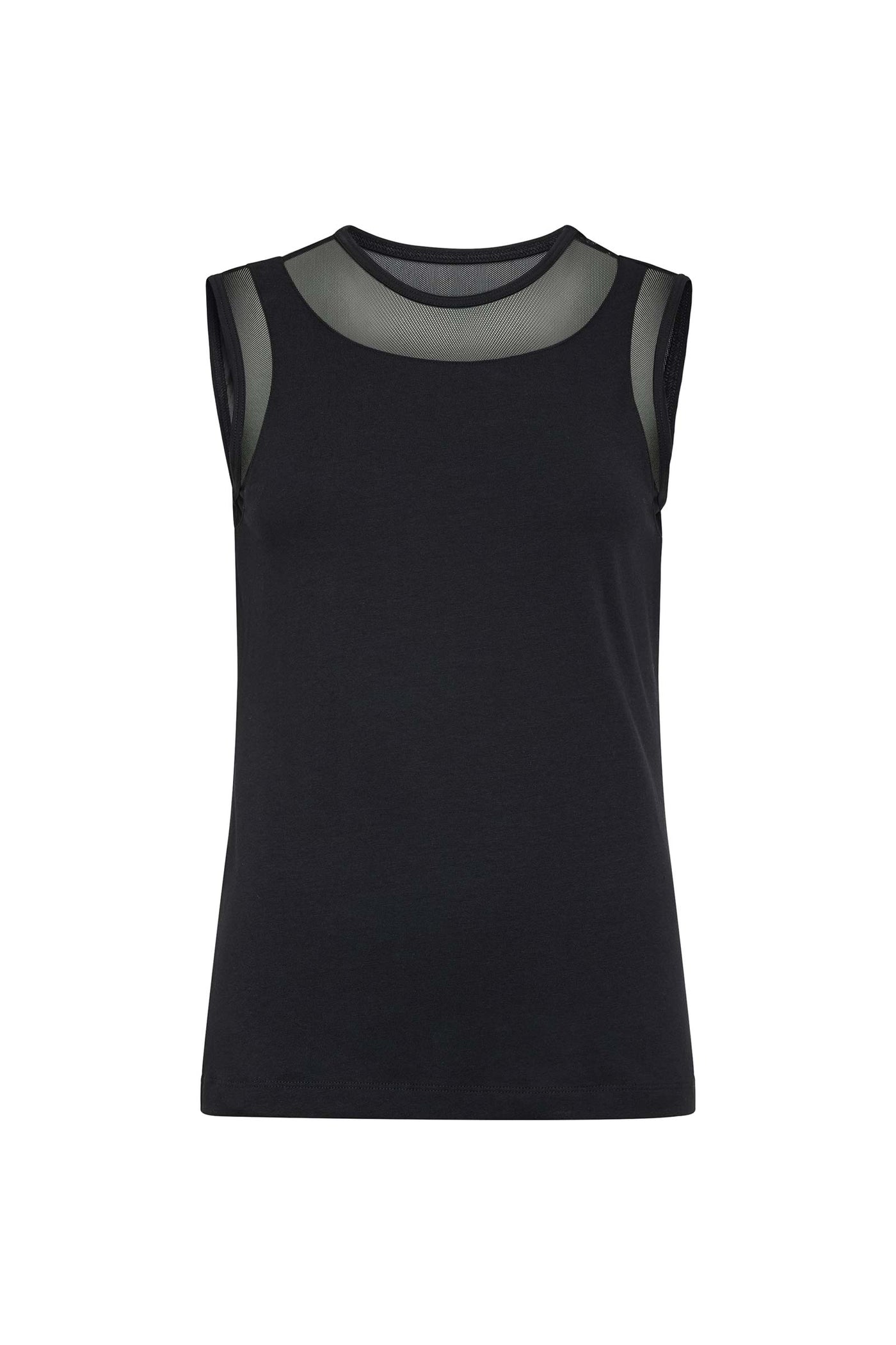 The Best Travel Tank Top. Flat Lay of a Flo Pima Cotton Tank in Black