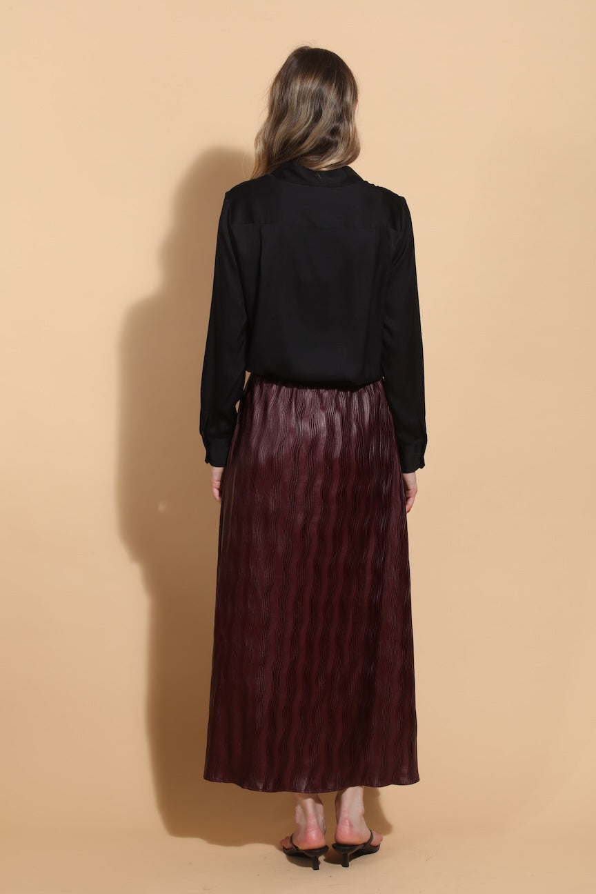 Button Down Silk Shirt with Pocket