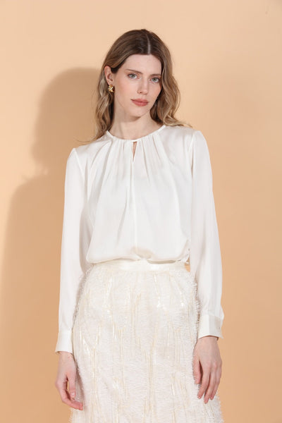 Eyelash Textured Midi Skirt with Sequin Embellishment