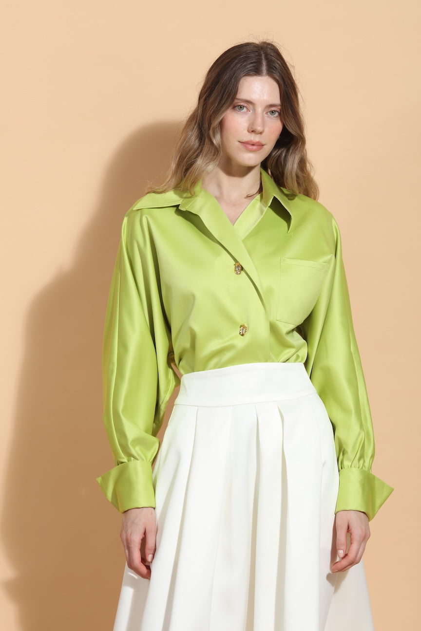 Kimberly Over Sized Shirt with Jewel Buttons