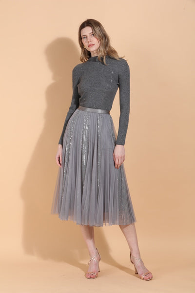 Sequined Tulle Skirt