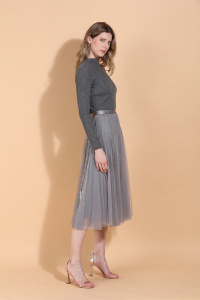 Sequined Tulle Skirt