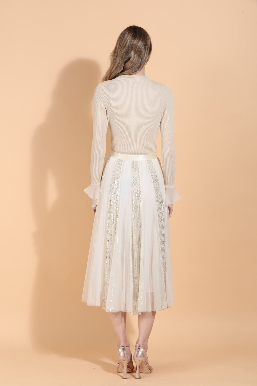 Sequined Tulle Skirt