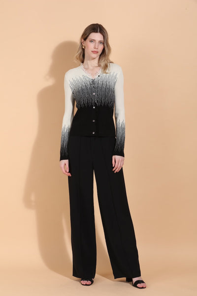 Merino Wool Blended Cardigan with Fringe