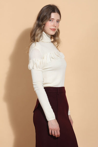 Wool Midi Trumpet Skirt