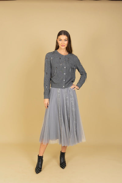 Sequined Tulle Skirt