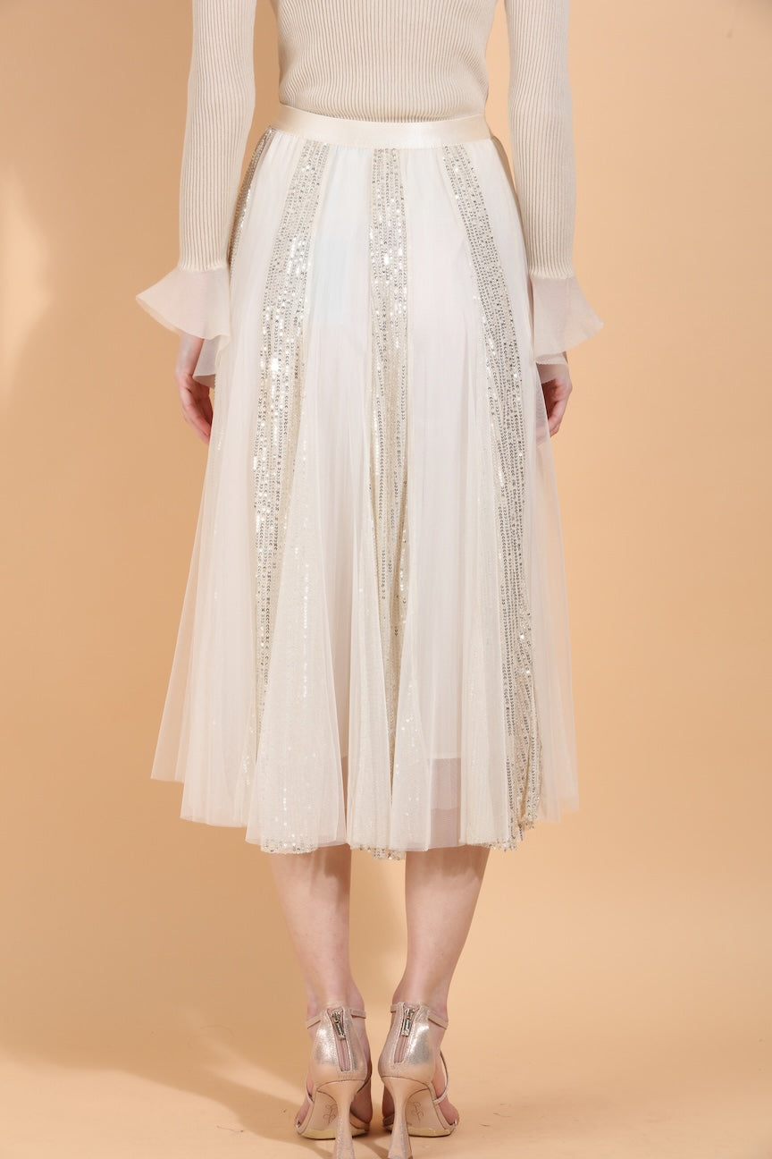 Sequined Tulle Skirt