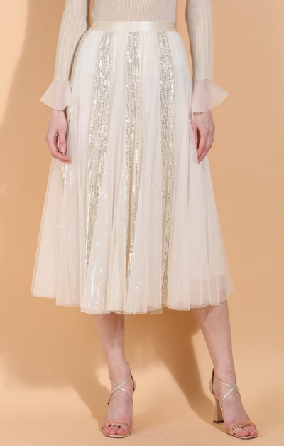 Sequined Tulle Skirt
