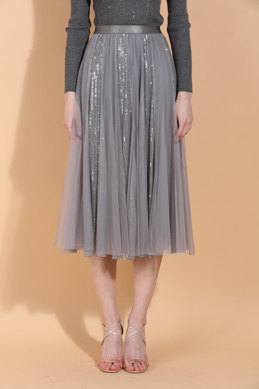 Sequined Tulle Skirt