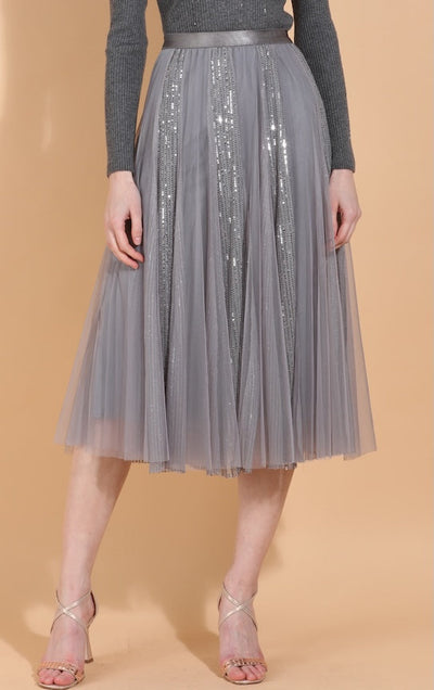 Sequined Tulle Skirt