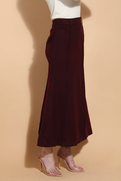 Wool Midi Trumpet Skirt