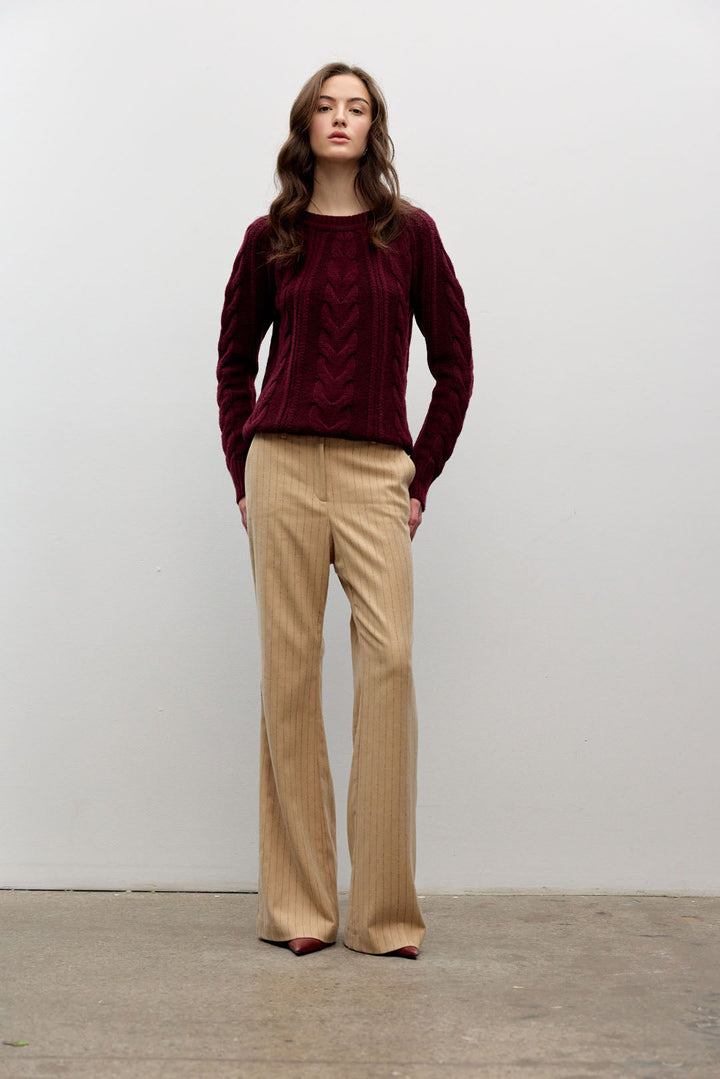 Pinstripe flared pant