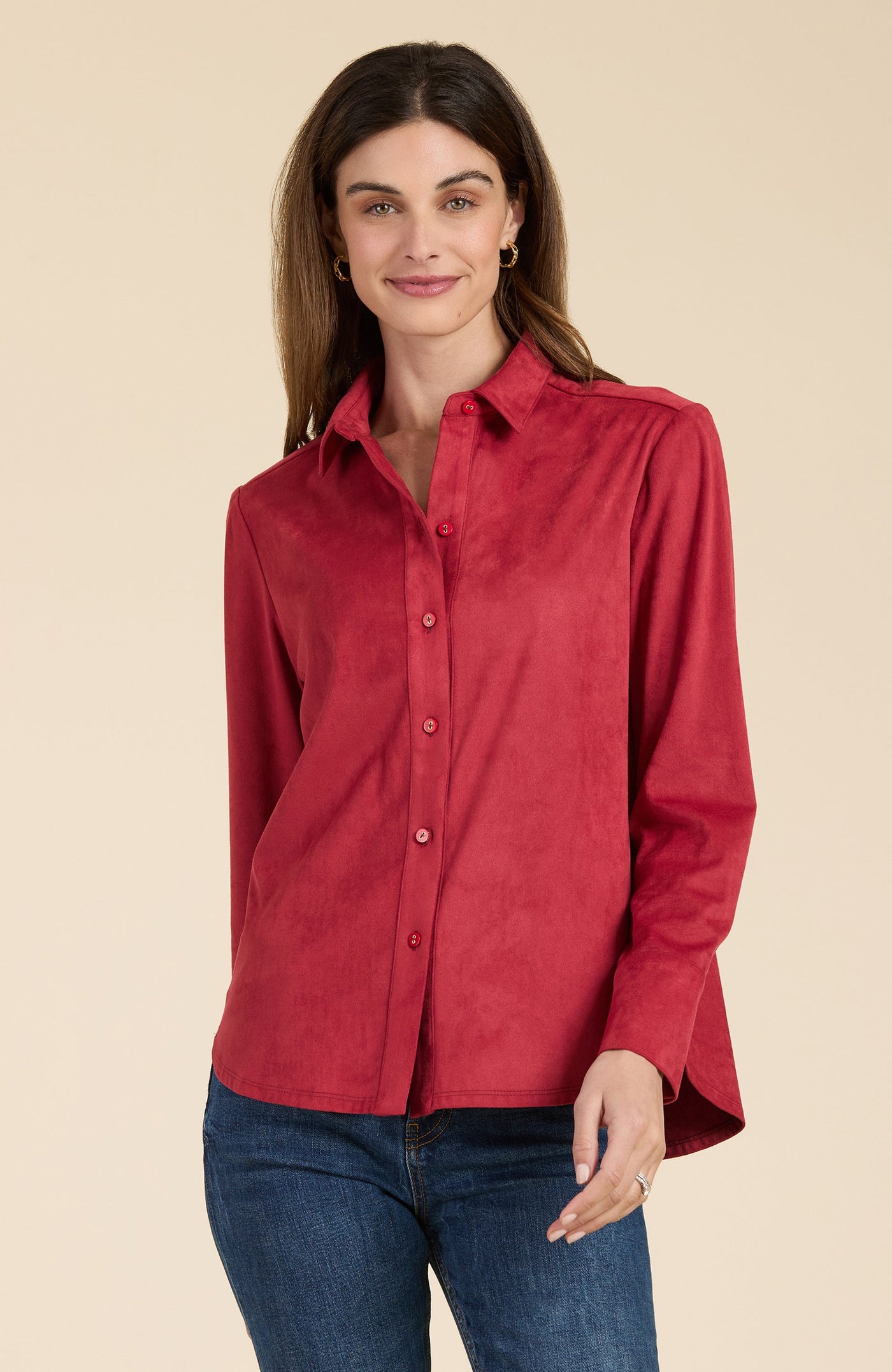 FAUX SUEDE CLUBSHIRT