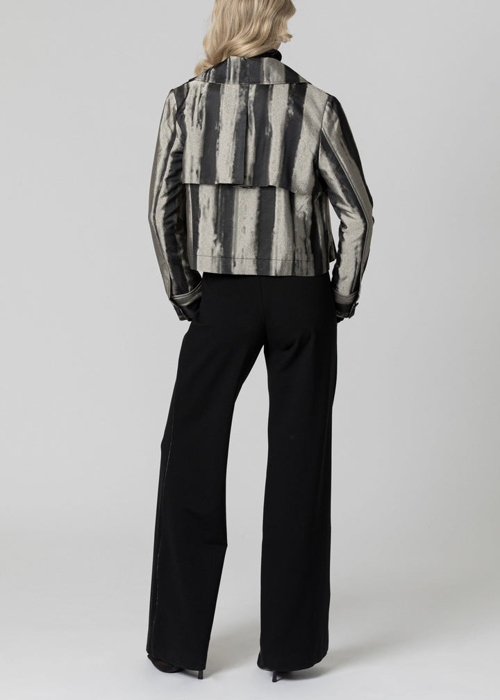 Photo Stripe Jacquard Jacket