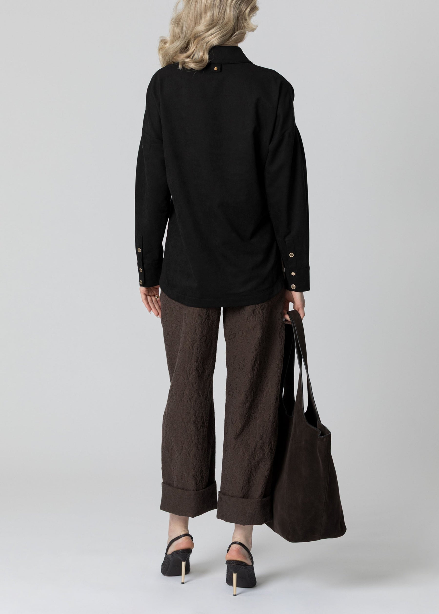 Micro Suede Oversized Shirt