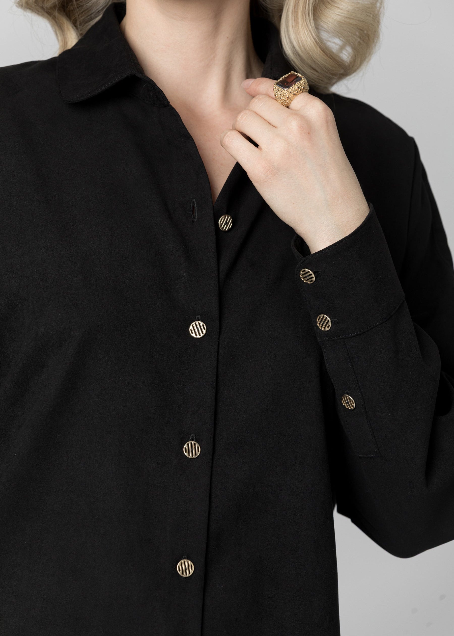 Micro Suede Oversized Shirt