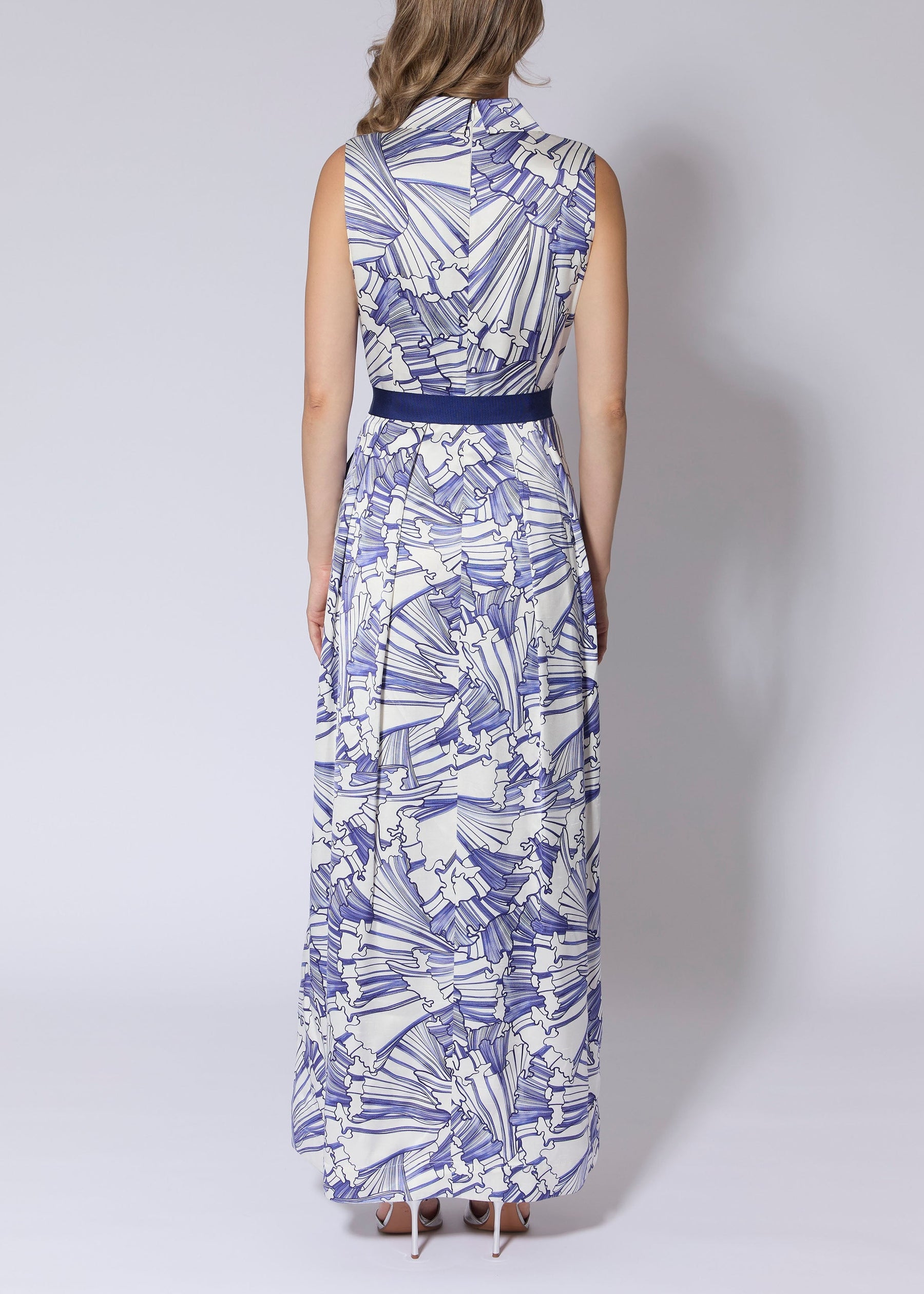 Linear Floral Print Dress