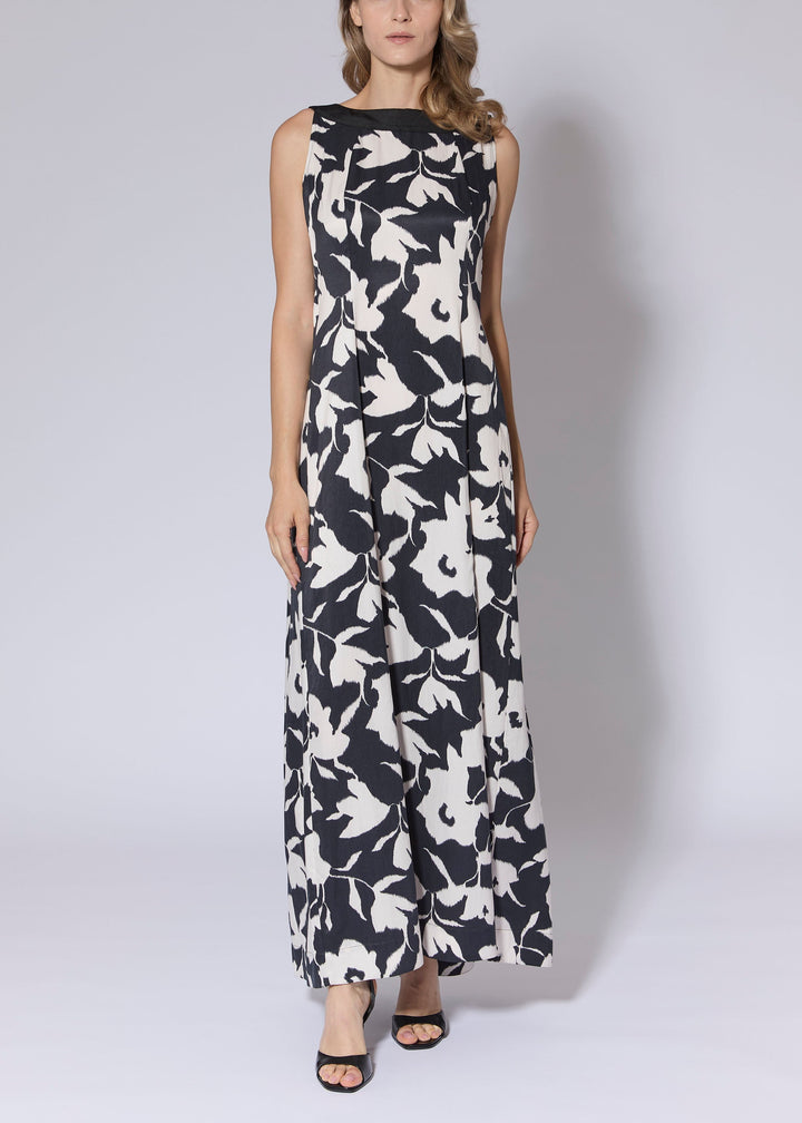 Abstract Floral Print Dress