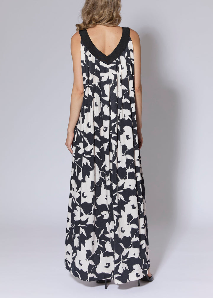 Abstract Floral Print Dress