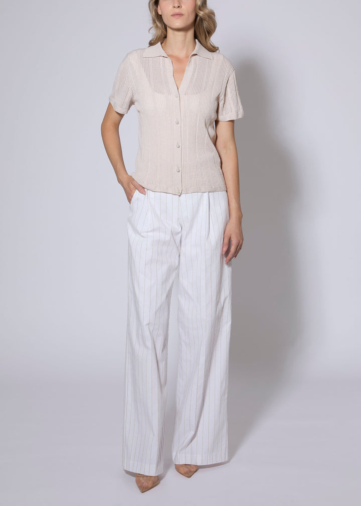 Boucle Stripe Cotton Pant