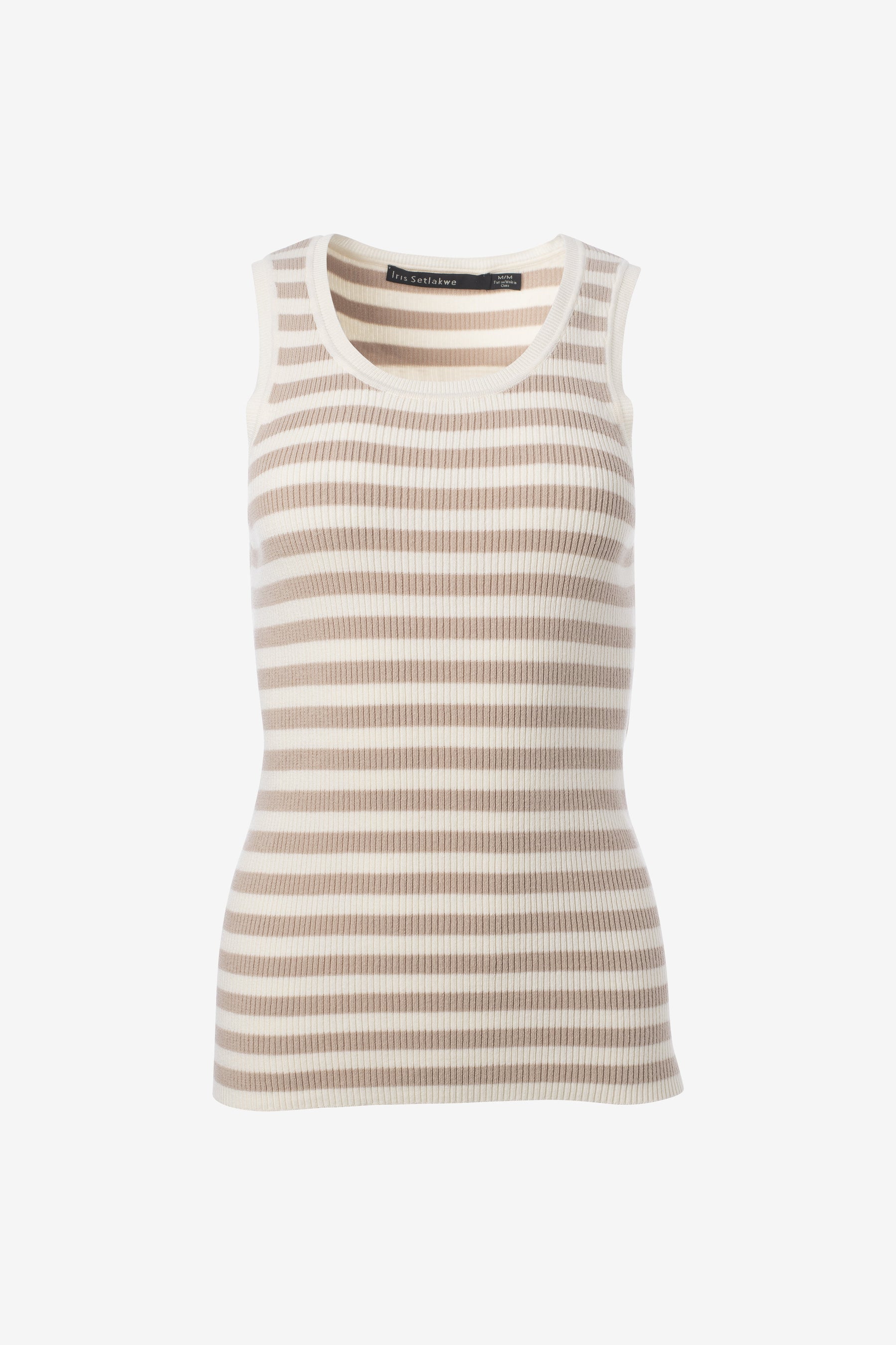 Striped sleeveless  knit top