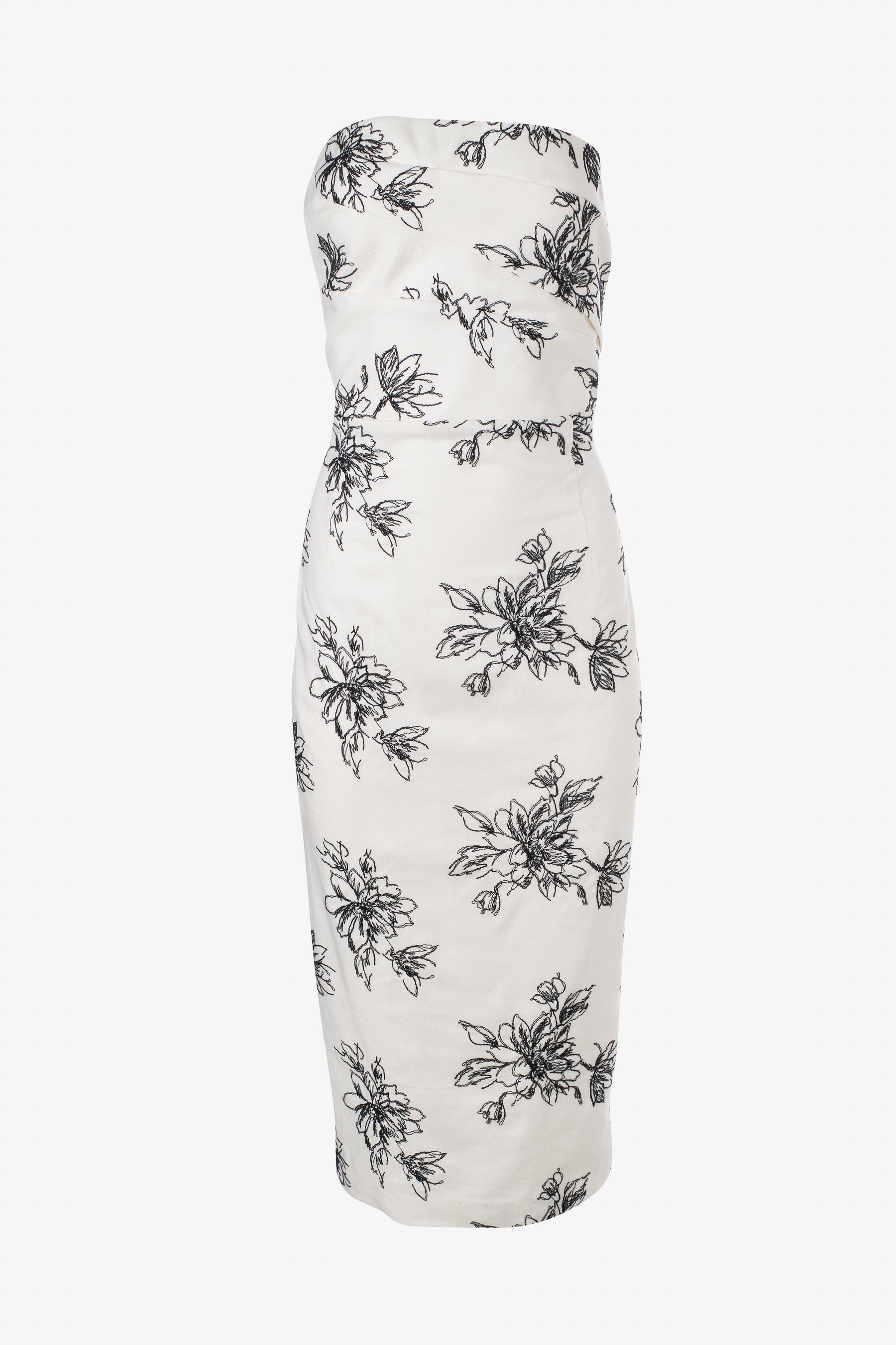 Embroided bustier dress