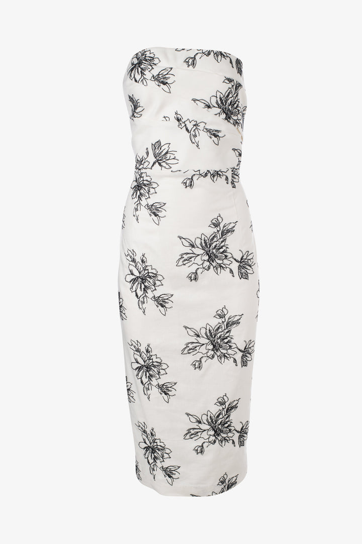 Embroided bustier dress