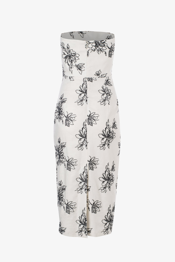 Embroided bustier dress