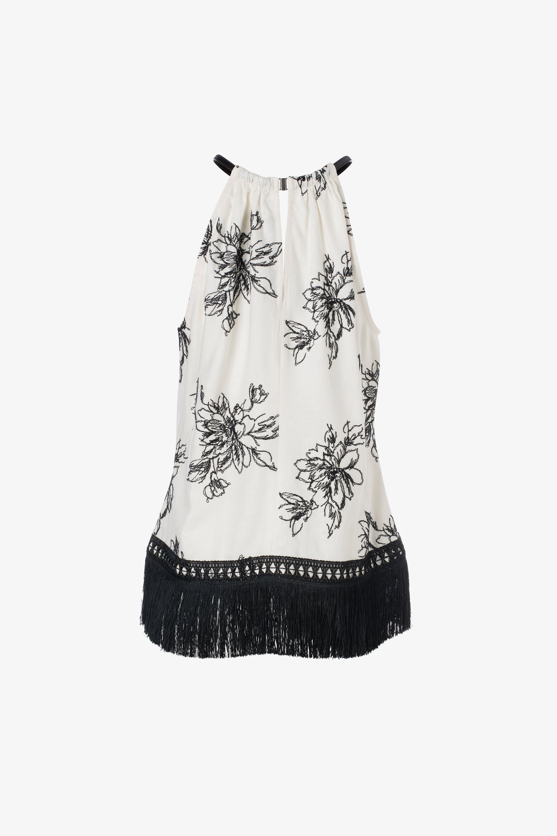 Embroided halter top